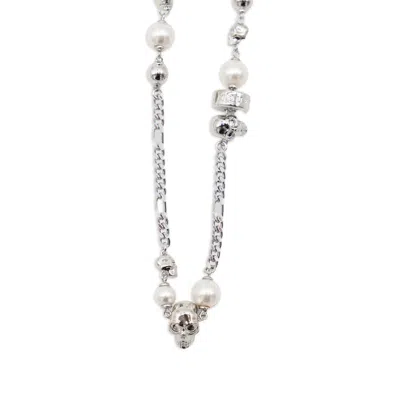 Alexander Mcqueen Silver Necklaces In Metallic