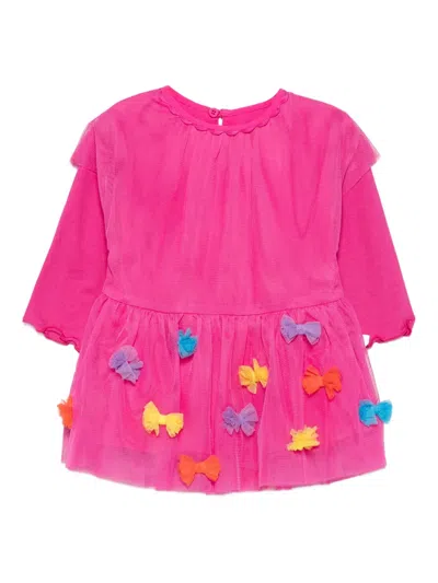 BOW-EMBELLISHED TULLE DRESS