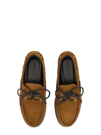 Aeyde Harris Cow Suede Leather Tobacco In Brown