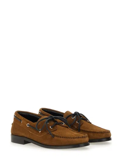Aeyde Harris Cow Suede Leather Tobacco In Brown
