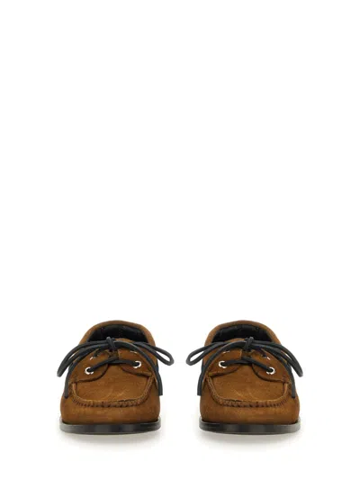 Aeyde Harris Cow Suede Leather Tobacco In Brown