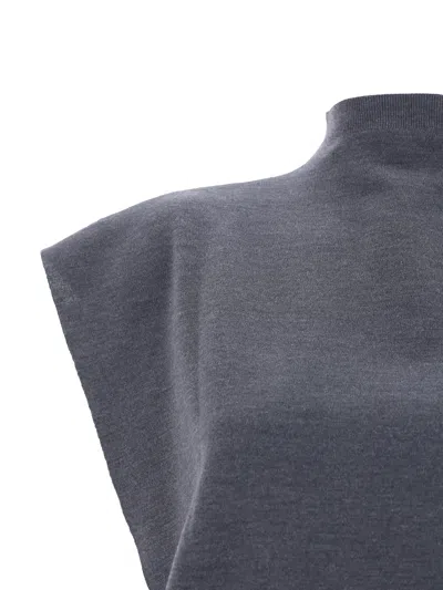 Alaïa Square Bodysuit In Gray