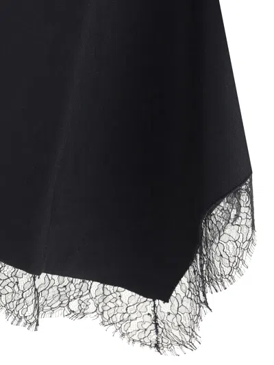 Alexander Mcqueen Women Asymmetric Midi Dress In Black