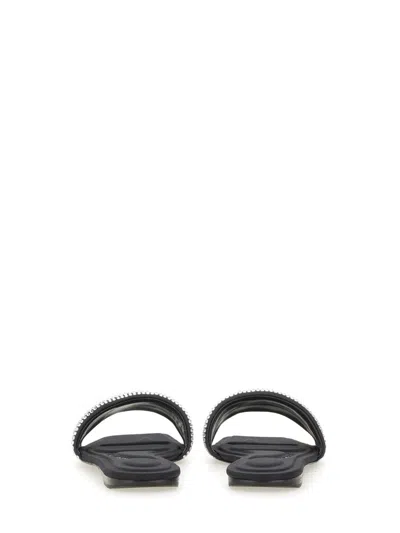 Alexander Wang Vy Crystal Embellished Slide Sandal In Black