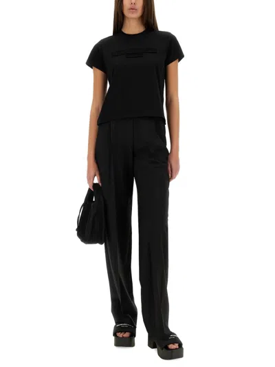 Alexander Wang Women Embossed Logo T-shirt In Black