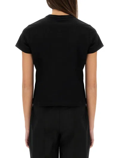 Alexander Wang Women Embossed Logo T-shirt In Black