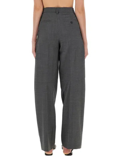 Alexander Wang Women Gray Wool Blend Pants In Black