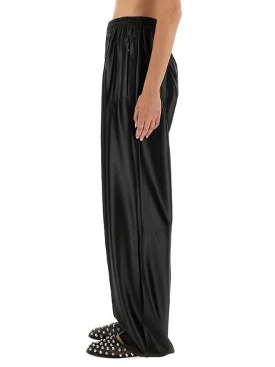 Alexander Wang Women Satin Faille Sport Pants In Black
