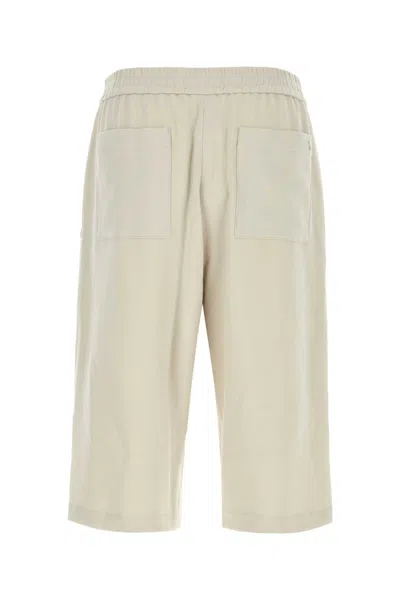 Ami Alexandre Mattiussi Ami Chalk Cotton Bermuda Shorts