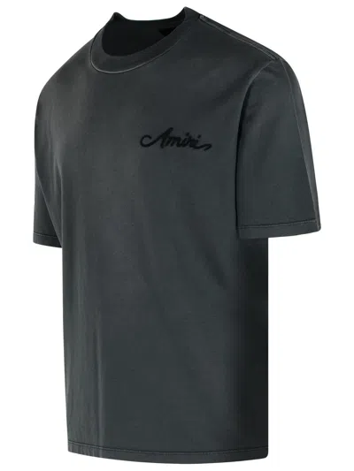 Amiri Men Cotton T-shirt With Embroidery