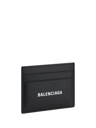 Balenciaga Compact Calfskin Cardholder Leather Imperfections In Black