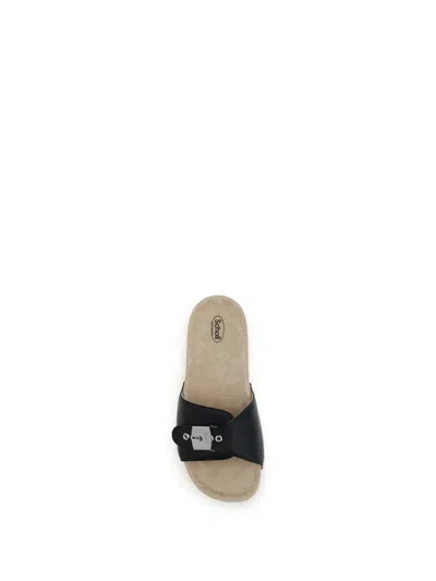 Balenciaga Scholl Flat Sandals In Multi