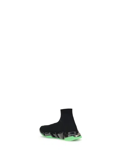 Balenciaga Clear Sole Speed 2.0 Sneakers In Black