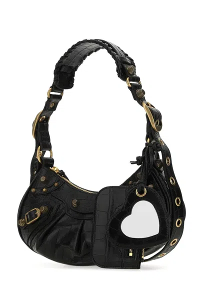 Balenciaga Borsetta A Tracolla Le Cagole Xs Con Lavorazione Coccodrillo Da Donna In Nero