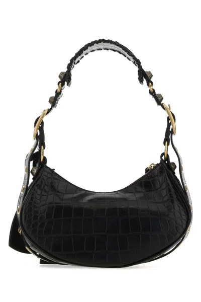 Balenciaga Borsetta A Tracolla Le Cagole Xs Con Lavorazione Coccodrillo Da Donna In Nero
