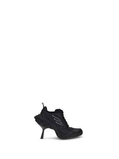 Balenciaga Women Monday Heel Sneakers In Black