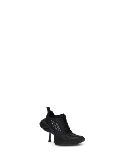 Balenciaga Women Monday Heel Sneakers In Black
