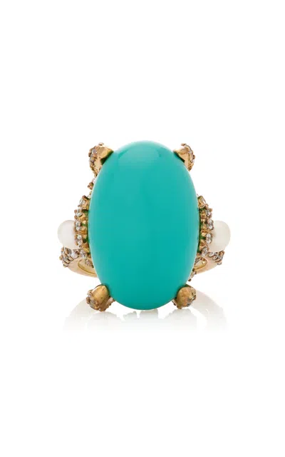 Anabela Chan Mermaid's Tale 18k Yellow Gold Multi-stone Pinky Ring