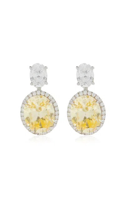 Anabela Chan Canary Celestial Halo 18k White Gold Diamond Earrings