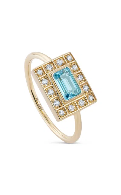Nevernot Let's Play Chess 14k Yellow Gold Topaz Good Move Ring