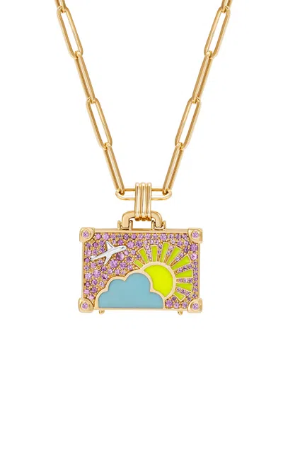 Nevernot Cotton Candy 14k Yellow Gold Sapphire Necklace