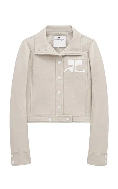Courrèges Reedition Vinyl Jacket In Neutral