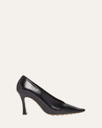 Bottega Veneta Scarpe Con Tacco Sofia In Pelle Verde Scuro Donna