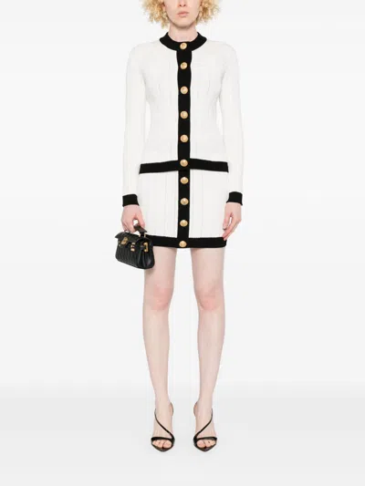 Balmain Women Ls Buttoned Torsade Knit Cardigan
