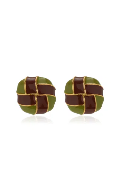 Ben-amun Esclusive Gold-tone Enamel Earrings