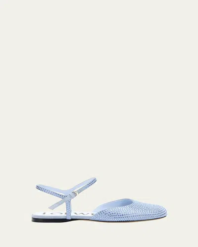 Loewe Toy Embellished Ankle-strap Ballerina Flats