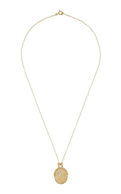 Yvonne Léon Minaudiere 9k Yellow Gold Diamond Pendant