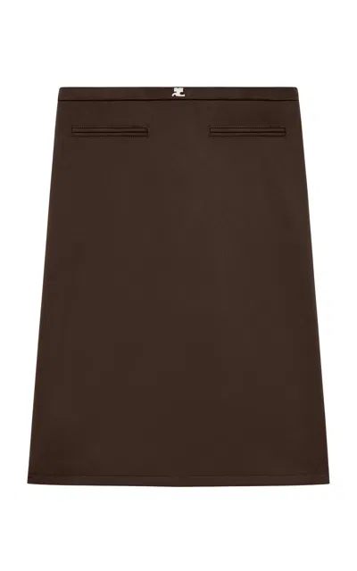 Courrèges Interlock Tracksuit Skirt In Brown