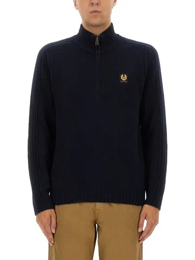 Belstaff Watch Rollneck Jumper In Blue