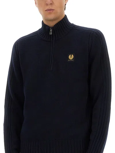 Belstaff Watch Rollneck Jumper In Blue