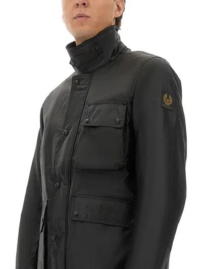Belstaff Jacket With Chest Pocket And Long Sleeves In Blue