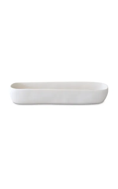 Tina Frey Designs Cuadrado Short Resin Centerpiece Bowl In White