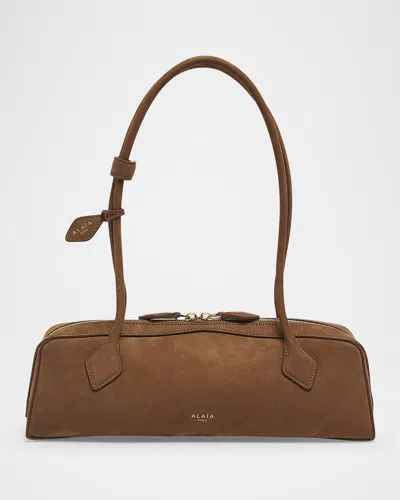 Alaïa Le Teckel Medium Suede Shoulder Bag