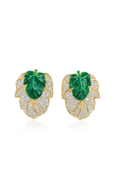 Nevernot Hide N Seek 18k Yellow Gold Diamond Ready 2 Lead On Earrings