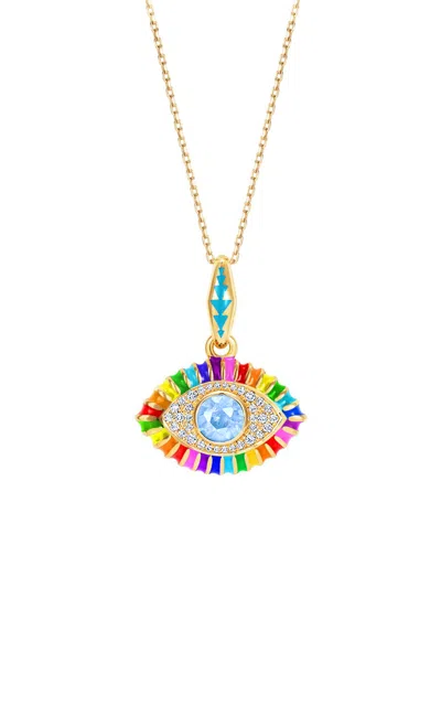 Nevernot Life In Colour 14k Yellow Gold Topaz Eye Pendant