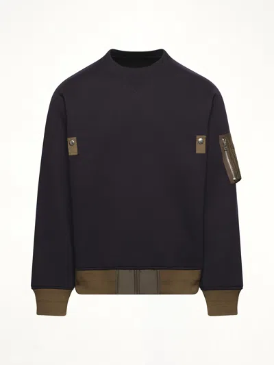 Sacai Cotton Crew Neck Sweater