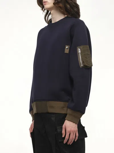 Sacai Cotton Crew Neck Sweater