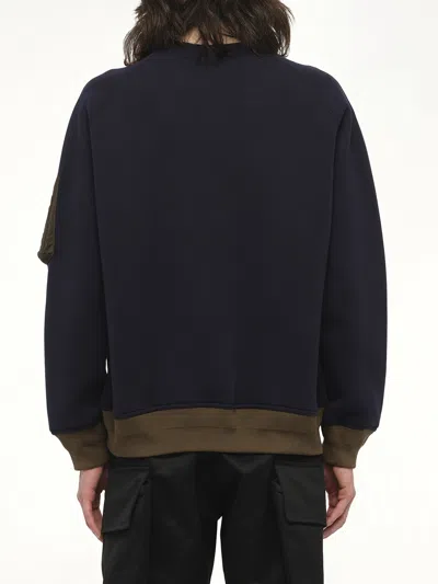 Sacai Cotton Crew Neck Sweater