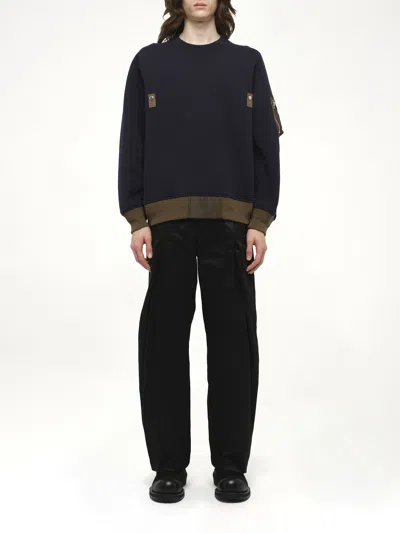 Sacai Cotton Crew Neck Sweater