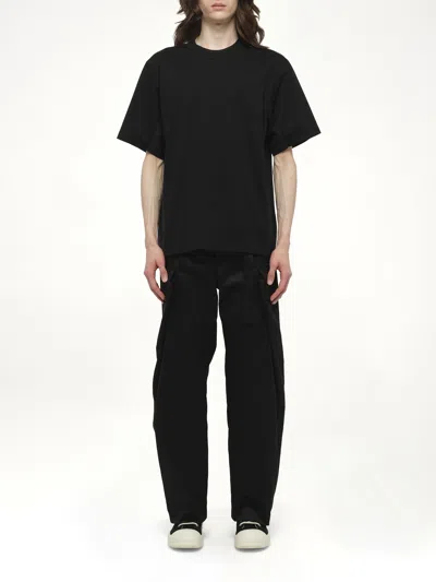 Sacai Black Cotton Jersey T-shirt