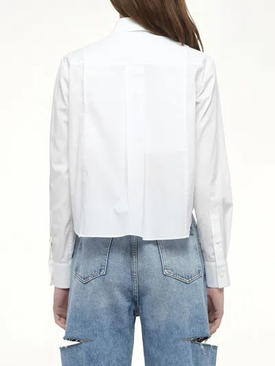 Sacai Women's Layered Poplin Shirt In White