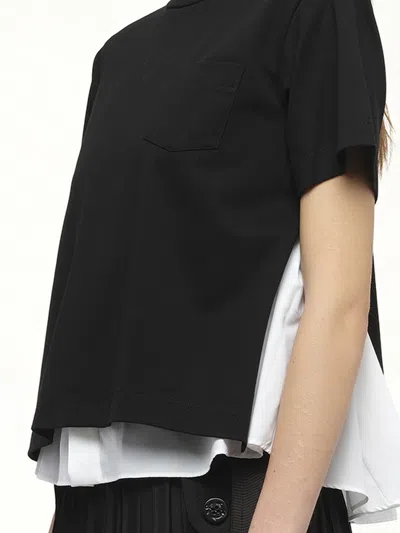 Sacai Black Double Layer T-shirt