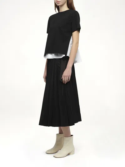 Sacai Black Double Layer T-shirt