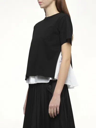 Sacai Black Double Layer T-shirt