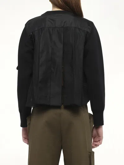 Sacai X Women's Sponge Sweat X Nylon Twill Pullover