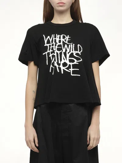 Sacai Women's Where The Wild Things Are Cotton Jersey T-shirt